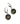 【ドイツ買付】ヴィンテージ SEIBOTH ダークモス ガラス ピアス/Vintage SEIBOTH Dark Moss Glass Dangle Earrings