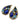 【ドイツ買付】ヴィンテージ SEIBOTH ペイスリー ブルー ビジュー イヤリング/Vintage SEIBOTH Paisley Blue Bijou Clip On Earrings
