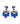 【ドイツ買付】ヴィンテージ SEIBOTH ブルー ビジュー ピアス/Vintage SEIBOTH Blue Bijou Post Earrings