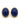 【USA輸入】ヴィンテージ トリファリ ネイビーブルー カボション ピアス/Vintage TRIFARI Navy Blue Cabachon Post Earrings