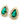 【USA輸入】ヴィンテージ エメラルドグリーン ラインストーン ピアス/Vintage Emerald Green Rhinestones Post Earrings
