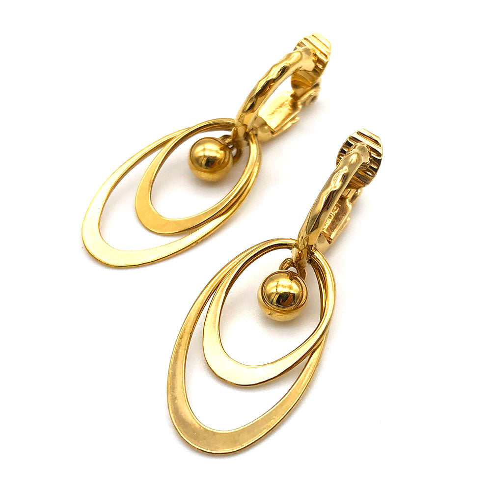 USA輸入】ヴィンテージ MONET ゴールド フープ イヤリング/Vintage MONET Gold Hoop Clip On Ear –  Elysa Jewelry