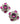 【フランス輸入】ヴィンテージ SPHINX パープル マゼンタ カボション イヤリング/Vintage SPHINX Purple Magenta Clip On Earrings