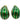 【フランス輸入】ヴィンテージ スフィンクス グリーン エナメル イヤリング/Vintage SPHINX Green Enamel Clip On Earrings