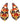 【フランス輸入】ヴィンテージ スフィンクス オレンジ ブラウン エナメル イヤリング/Vintage SPHINX Enamel Clip On Earrings