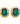 【カナダ輸入】ヴィンテージ エメラルドグリーン ラインストーン オクタゴン ピアス/Vintage Emerald Rhinestones Octagon Post Earrings