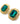 【カナダ輸入】ヴィンテージ エメラルドグリーン ラインストーン オクタゴン ピアス/Vintage Emerald Rhinestones Octagon Post Earrings