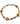 【USA輸入】ヴィンテージ アンバーオレンジ ガラスストーン ブレスレット/Vintage Amber Orange Glass Stones Bracelet