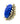 【USA輸入】ヴィンテージ ブルーマーブル リーフ パール リング/Vintage Blue Marble Leaf Pearl Ring