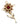 【USA輸入】ヴィンテージ ガーネットレッド フラワー ブローチ/Vintage Garnet Red Flower Brooch