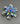 【USA輸入】ヴィンテージ ブルー オーロラ オープンワーク フラワー ブローチ/Vintage Blue Aurora Openwork Flower Brooch