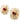【カナダ輸入】ヴィンテージ フラワー ガーネットレッド イヤリング/Vintage Flower Garnet Red Screw Back Earrings