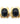 【USA輸入】ヴィンテージ トリファリ ブラック カボション ピアス/Vintage TRIFARI Black Cabochon Post Earrings