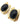 【USA輸入】ヴィンテージ トリファリ ブラック カボション ピアス/Vintage TRIFARI Black Cabochon Post Earrings