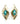 【USA輸入】ヴィンテージ コロ グリーン ルーサイト イヤリング/Vintage CORO Iridescent Green Clip On Earrings