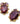 【USA輸入】 ヴィンテージ パープル ラインストーン イヤリング/Vintage Purple Rhinestones Clip On Earrings