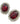 【USA輸入】ヴィンテージ  ガーネットレッド ラインストーン イヤリング/Vintage Garnet Red Rhinestone Clip On Earrings
