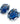 【カナダ輸入】ヴィンテージ オーストリア製 ブルー ラインストーン イヤリング/Vintage AUSTRIA Blue Rhinestones Clip On Earrings
