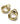 【USA輸入】ヴィンテージ ゴールド ダブルフープ ピアス/Vintage Gold Double Hoop Post Earrings