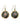 【UK輸入】ヴィンテージ ブラック ダリア エナメル ピアス/Vintage Cloisonne Black Dahlia Dangle Earrings