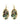 【イギリス輸入】ヴィンテージ ブラックフラワー ピアス/Vintage Cloisonne Flower Dangle Earrings