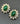 【フランス輸入】ヴィンテージ SPHINX グリーン フラワー パヴェ イヤリング/Vintage SPHINX Green Flower Clip On Earrings
