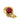 【USA輸入】ヴィンテージ ガーネットレッド ラインストーン リング/Vintage Garnet Red Rhinestone Ring