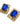 【USA輸入】ヴィンテージ ロイヤルブルー ストーン イヤリング/Vintage Royal Blue Stones Clip On Earrings