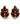 【USA輸入】ヴィンテージ バークレー ガーネットリーフ イヤリング/Vintage Barclay Garnet Leaves Clip On Earrings