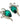 【USA輸入】ヴィンテージ コンチネンタル エメラルドグリーン イヤリング/Vintage CONTINENTAL Emerald Green Clip On Earrings