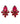 【USA輸入】ヴィンテージ JULIANA ガーネットレッド ビジュー イヤリング/Vintage JULIANA Garnet Red Bijou Clip On Earrings