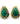 【USA輸入】ヴィンテージ マラカイト ストーン イヤリング/Vintage Malachite Stone Clip On Earrings
