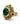 【USA輸入】ヴィンテージ エメラルドグリーン ヴィクトリアン リング/ Vintage Emerald Victorian Ring
