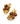【フランス輸入】ヴィンテージ SPHINX マロン カボション リーフ イヤリング/Vintage SPHINX Marron Leaf Clip On Earrings