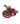 【USA輸入】ヴィンテージ ワインレッド エナメル フラワー ドレスクリップ/Vintage Red Enamel Flower Bijou Dress Clip