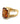 【USA輸入】ヴィンテージ アンバーブラウン ガラスストーン リング/Vintage Amber Glass Stone Ring