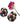 【USA輸入】ヴィンテージ ブラック ピンク ラインストーン イヤリング/Vintage Black Pink Rhinestones Clip On Earrings