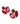 【USA輸入】ヴィンテージ JONETTE JEWELRY ルビーレッド ピンク ビジュー イヤリング/Vintage JONETTE JEWELRY Ruby Pink Bijou Clip On Earrings
